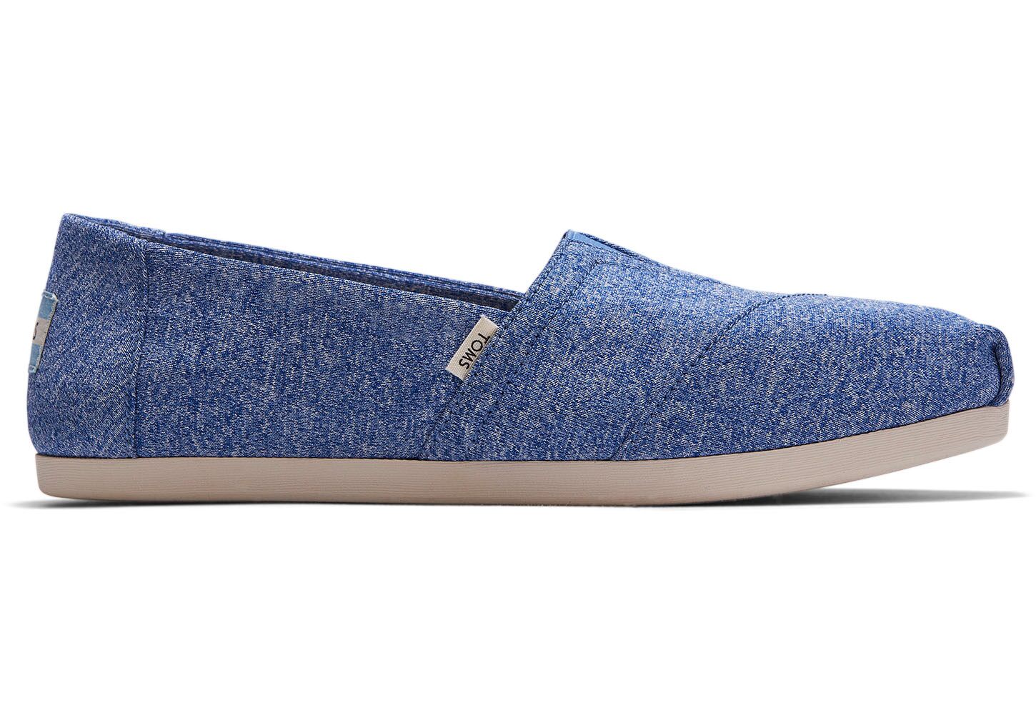 Toms REPREVE Melange Knit Classics - Womens Alpargata Espadrilles - Blue - NZ - 539780IUJ